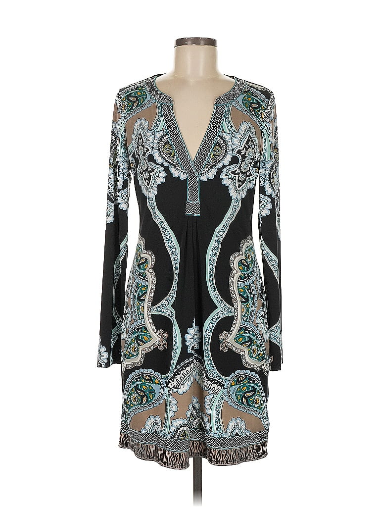 Hale Bob Paisley Teal Cocktail Dress Size M - photo 1