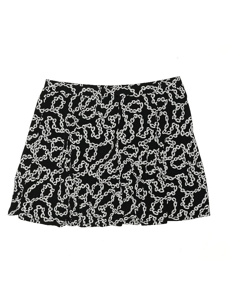 Susan Graver Graphic Silver Black Skort Size 1X - photo 1