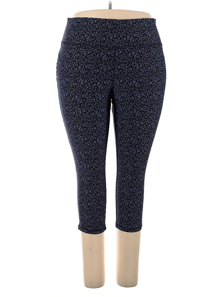 LIVI Polka Dots Blue Active Pants Size 22 - photo 1