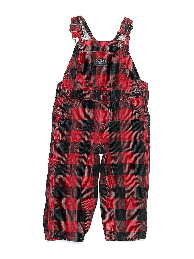 OshKosh B'gosh 100% Cotton Red Snow Pants With Bib 12-18 MO / 18 MO - photo 1