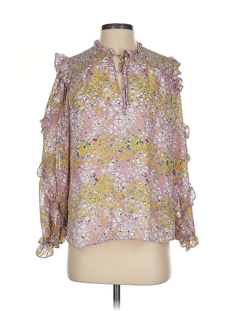 Pre-owned Sugar Lips 3/4 Sleeve Blouse In Yellow