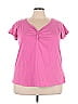 Roaman's 100% Cotton Pink Short Sleeve T-Shirt Size 22 - photo 1
