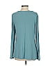 LOGO by Lori Goldstein Solid Teal Long Sleeve Top Size S - photo 2