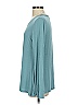 LOGO by Lori Goldstein Solid Teal Long Sleeve Top Size S - photo 5
