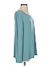 LOGO by Lori Goldstein Solid Teal Long Sleeve Top Size S - photo 4
