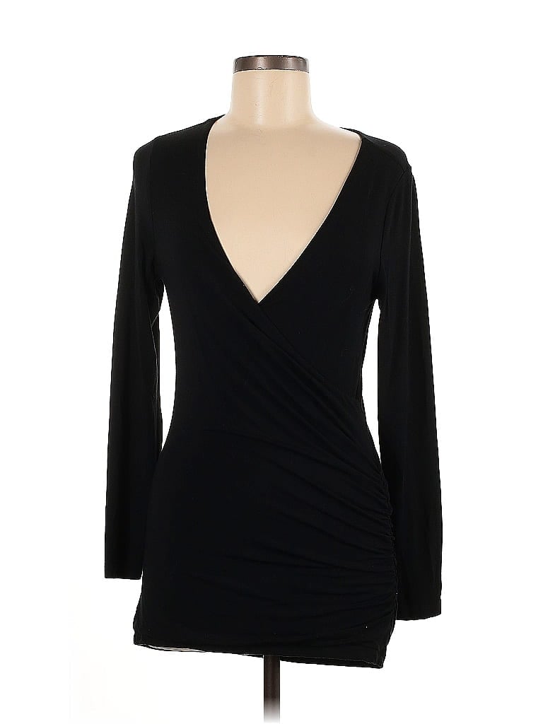 Tail Solid Black Long Sleeve Top Size S - photo 1