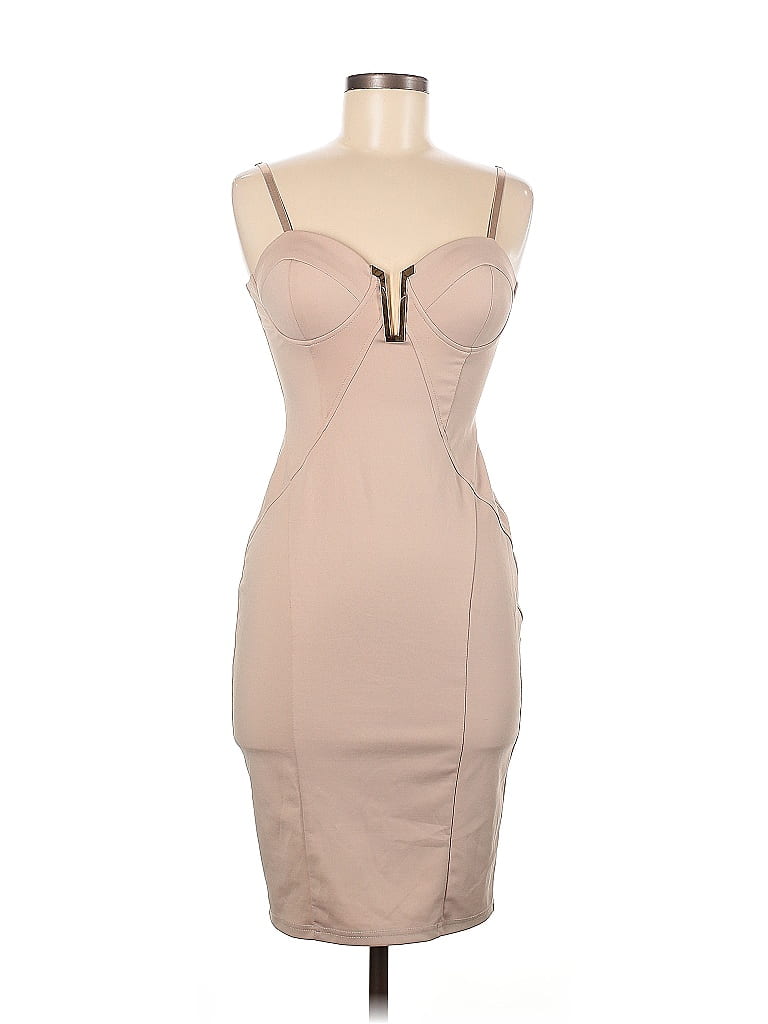 Charlotte Russe Tan Cocktail Dress Size M - photo 1