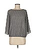 Soho JEANS NEW YORK & COMPANY 100% Polyester Gray 3/4 Sleeve Blouse Size M - photo 1