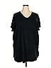 Roaman's 100% Cotton Black Short Sleeve Top Size 2X - photo 1