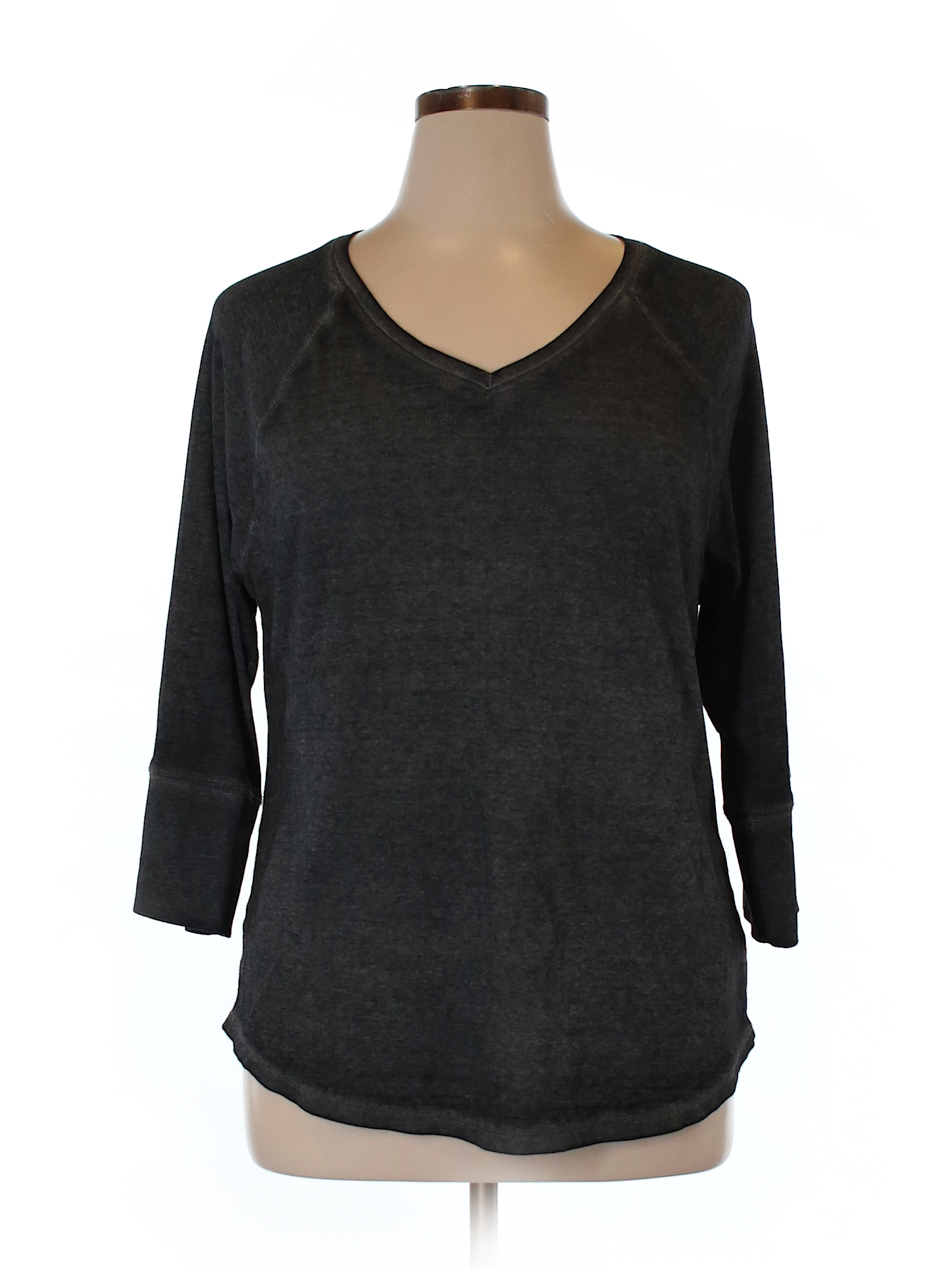 Ruff Hewn Solid Gray 3/4 Sleeve T-Shirt Size XL - 62% off | thredUP