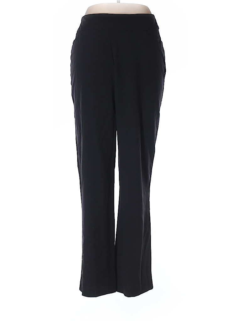 Roz & Ali Solid Black Dress Pants Size 14 - 91% off | thredUP