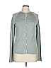 August Silk 100% Silk Gray Silk Cardigan Size L - photo 1