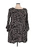 Ellos Paisley Black Casual Dress Size 24 - photo 1