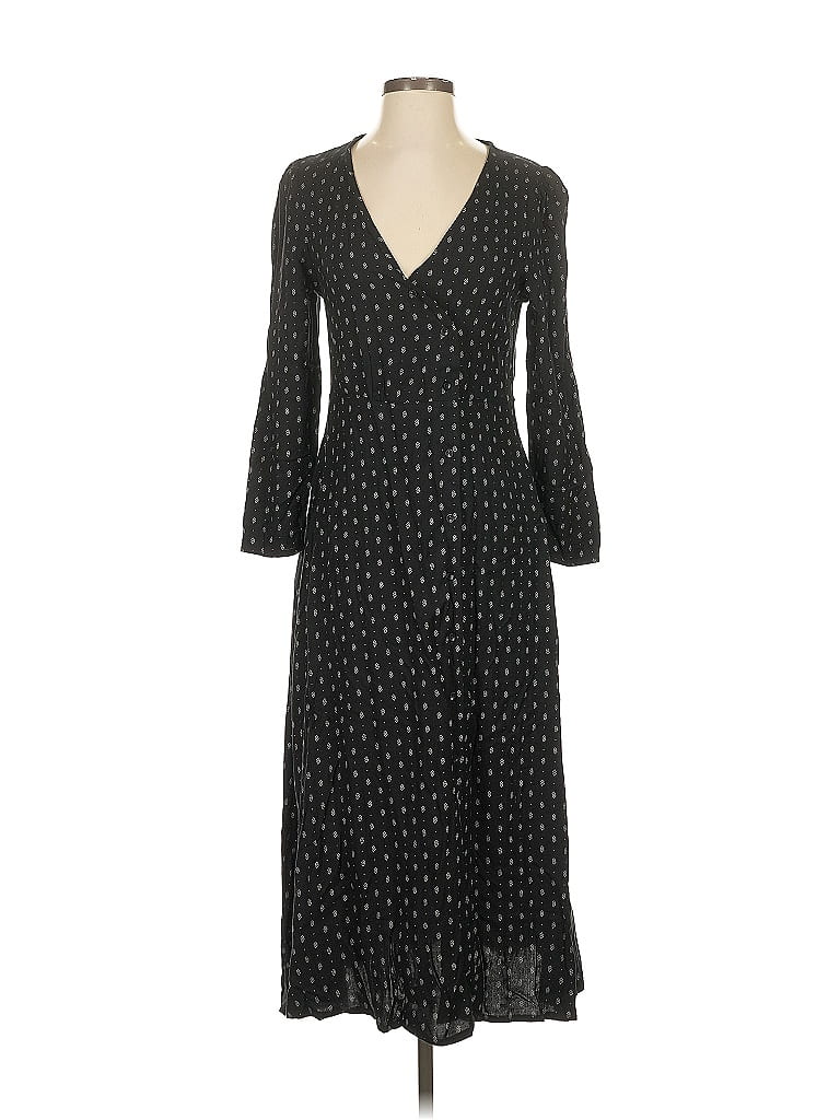 ABLE 100% Viscose Polka Dots Black Casual Dress Size XS - photo 1