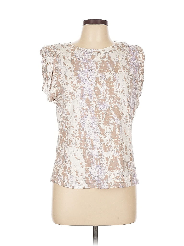 Tart Metallic Ivory Sleeveless T-Shirt Size L - photo 1