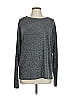 Paige Metallic Silver Long Sleeve Top Size L - photo 1