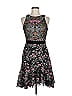 ML Monique Lhuillier 100% Nylon Paisley Black Cocktail Dress Size 6 - photo 1