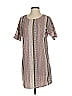 Vila 100% Polyester Print Brown Tan Casual Dress Size XS - photo 1