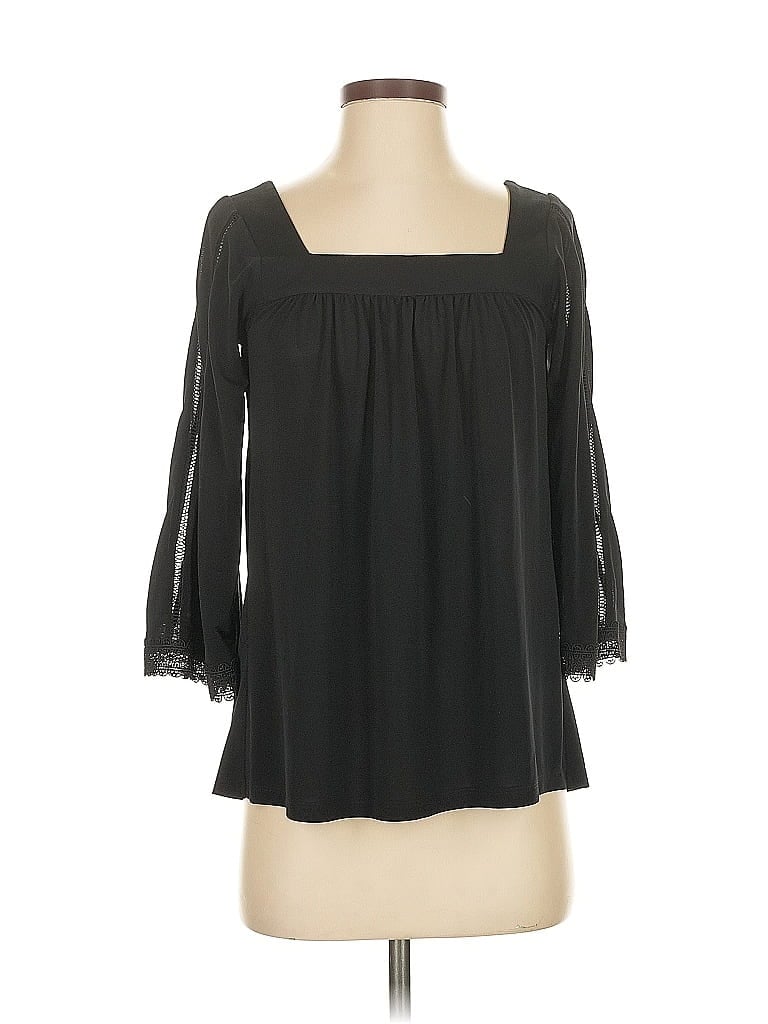 Pre-owned Ann Taylor 3/4 Sleeve Blouse In Black