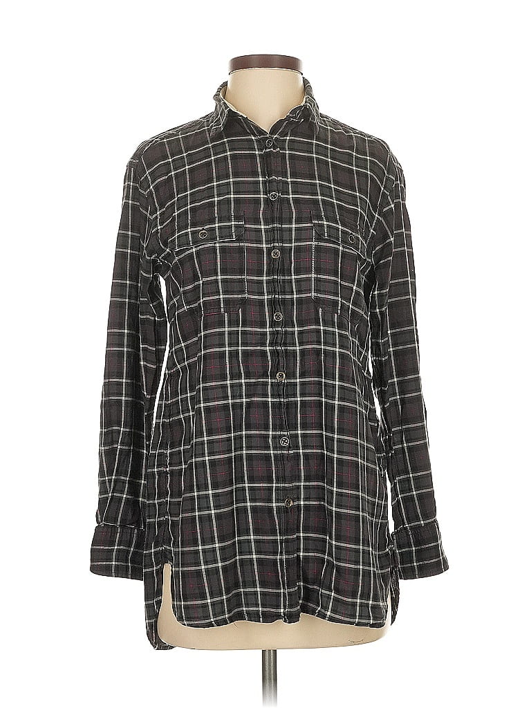 Rag & Bone/JEAN Plaid Gray Long Sleeve Button-Down Shirt Size S - photo 1
