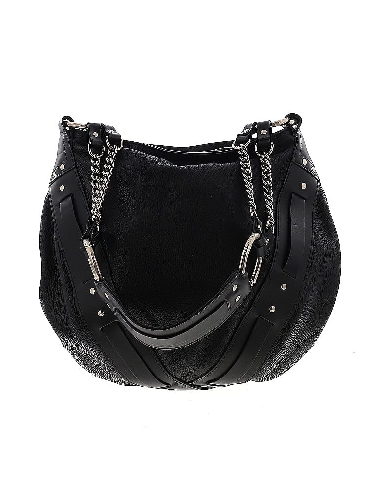 FRYE 100% Leather Solid Black Leather Shoulder Bag One size - photo 1