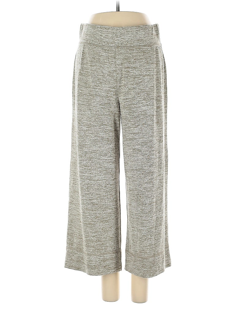 LOGO by Lori Goldstein Chevron-herringbone Gray Casual Pants Size S - photo 1