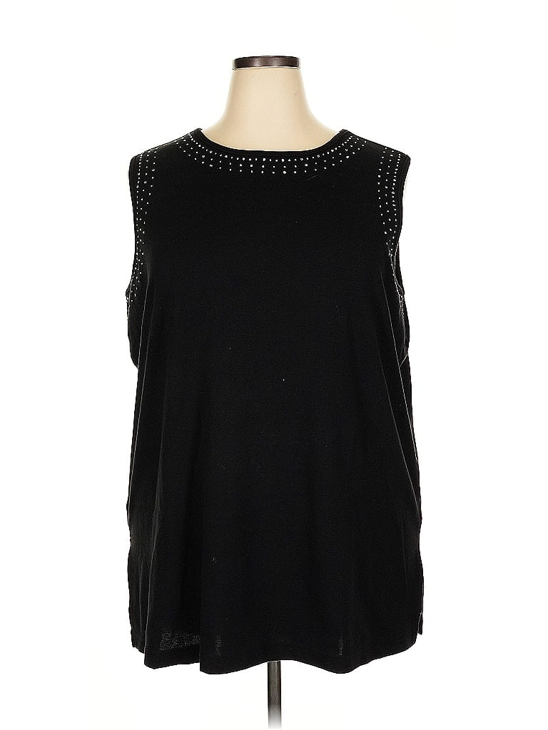 Avenue Black Sleeveless Top Size 22 - photo 1
