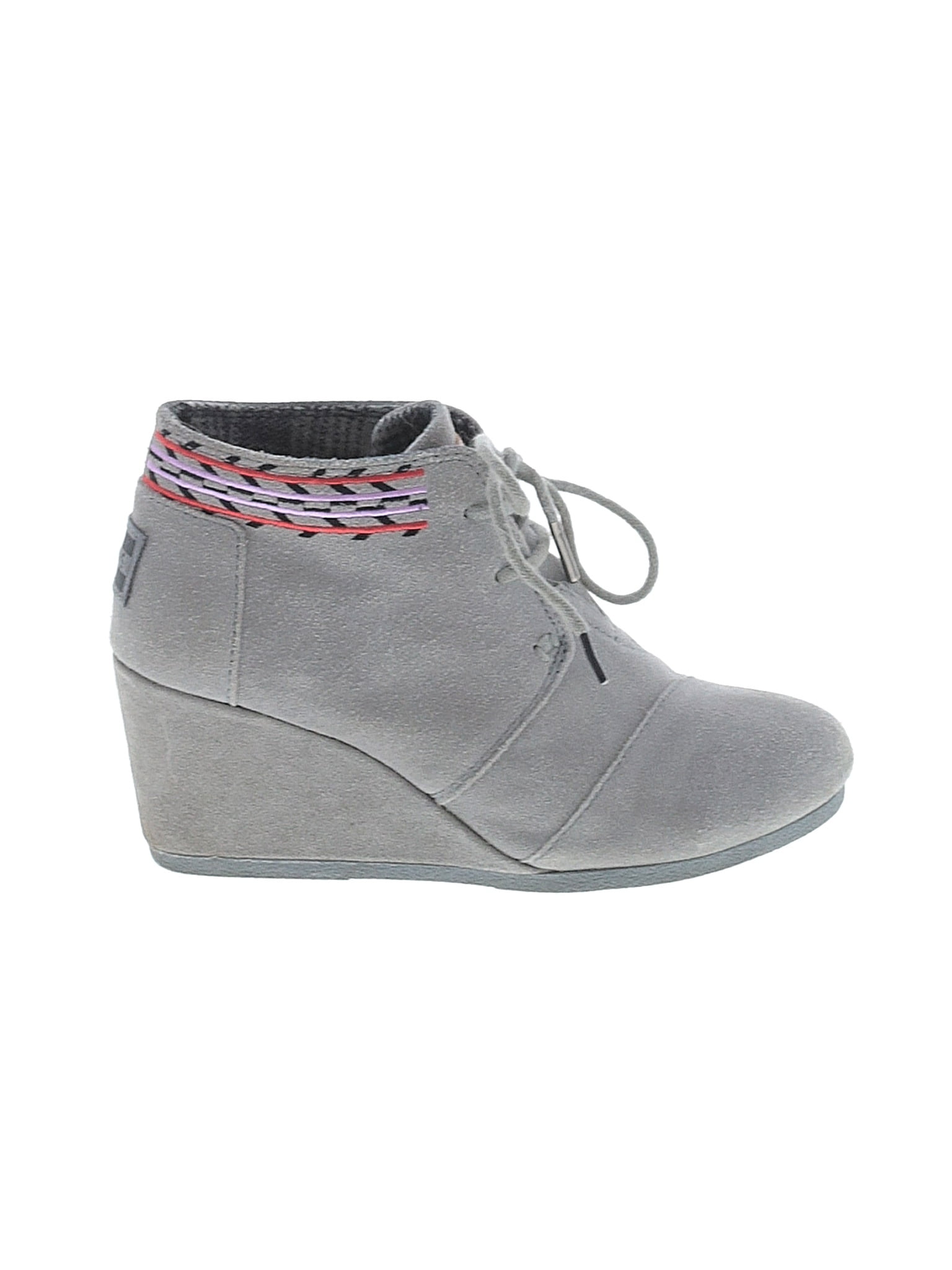 TOMS Gray Ankle Boots Size 5 1/2