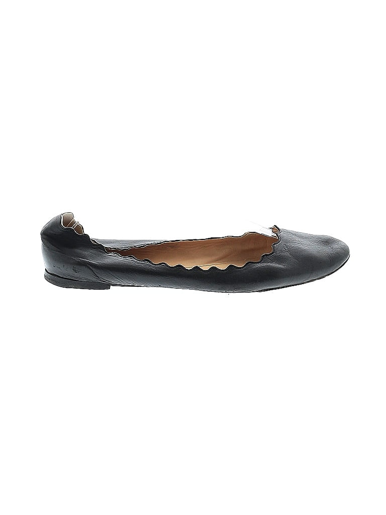 Chloé Black Leather Lauren Ballet Flats Size EU 41 - photo 1
