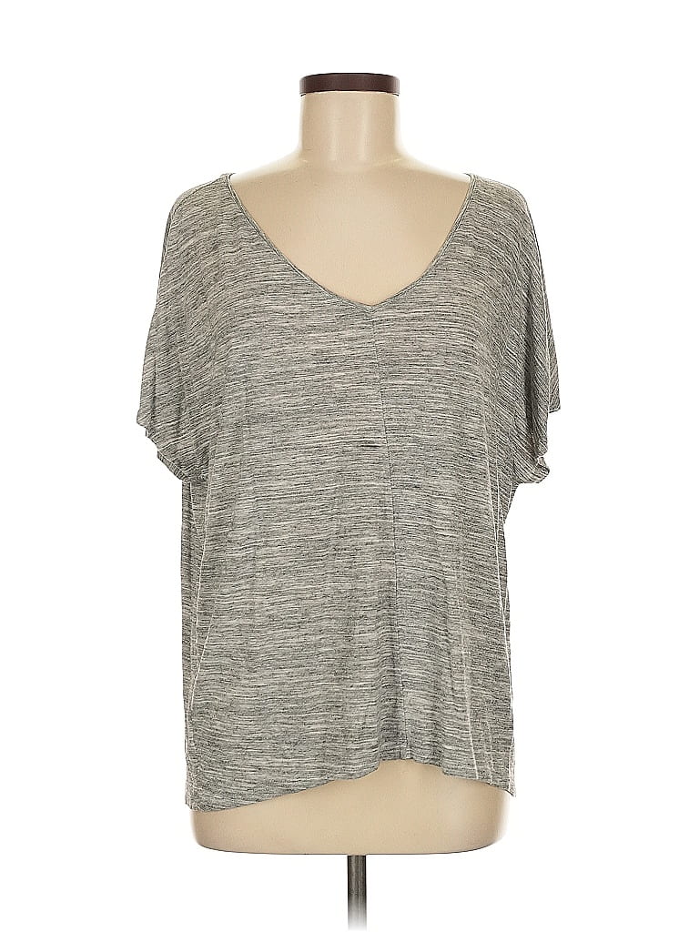 Pre-owned Ann Taylor Loft Short Sleeve T-shirt In Gray