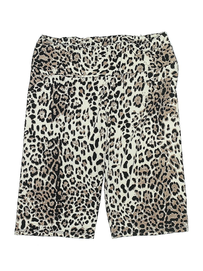 White Birch Animal Print Gold Shorts Size M - photo 1