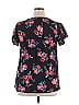 Coolibar 100% Rayon Floral Black Short Sleeve Blouse Size 0X - photo 2
