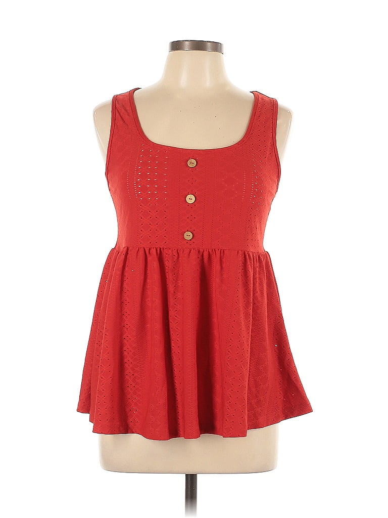 Emery Rose Red Sleeveless Blouse Size L - photo 1