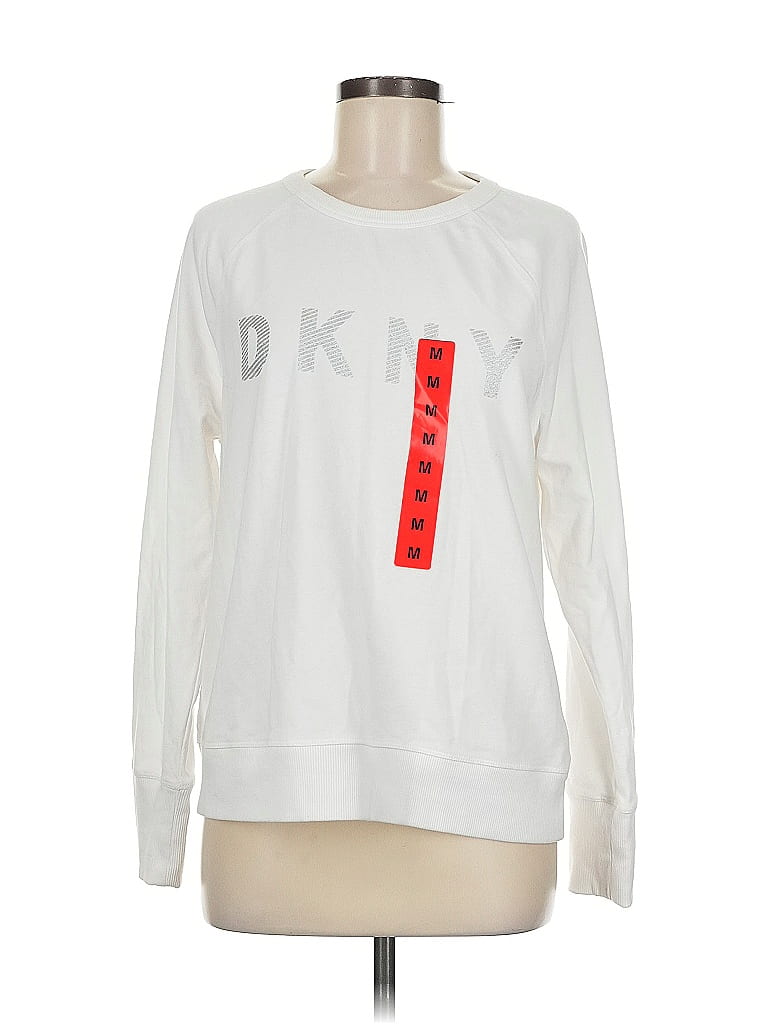 DKNY Jeans White Sweatshirt Size M - photo 1