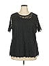 Isaac Mizrahi LIVE! Black Short Sleeve Blouse Size 2X - photo 1