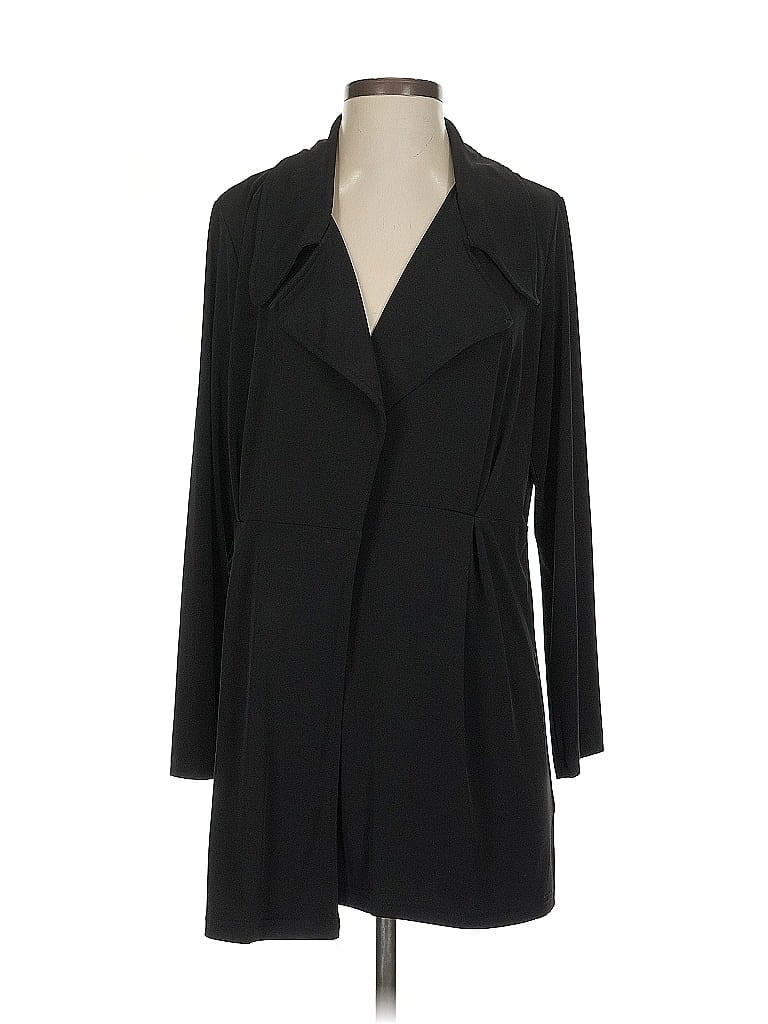 Pre-owned Effortless Style By Citiknits Coat In Black