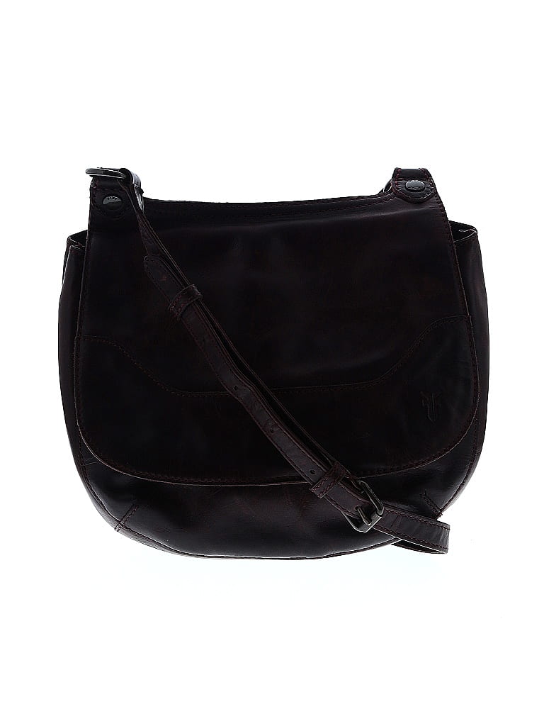 FRYE 100% Leather Black Burgundy Leather Crossbody Bag One size - photo 1