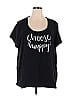 Torrid 100% Cotton Black Short Sleeve T-Shirt Size 5X - photo 1