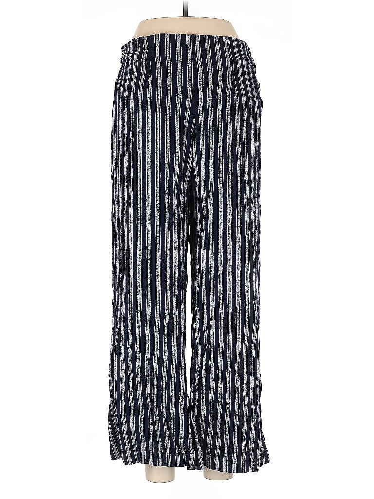 Gap Stripes Blue Linen Pants Size 8 - photo 1