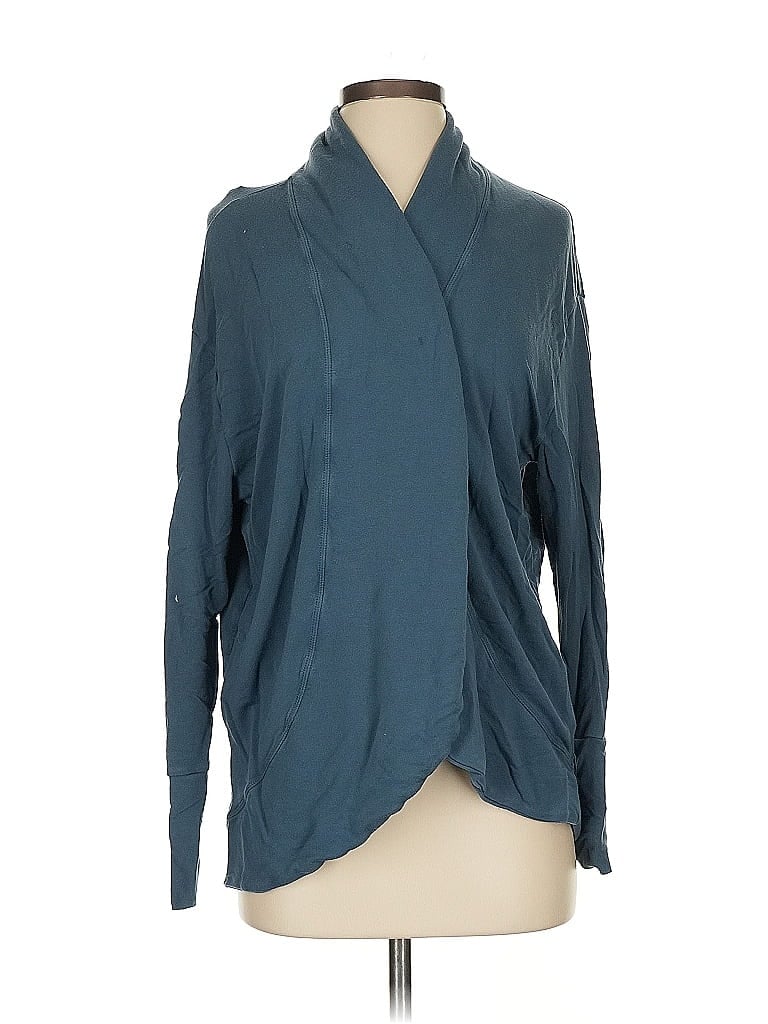 Pre-owned Gap Fit Cardigan Sweater In Blue