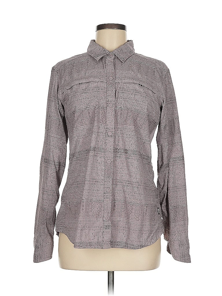 REI Co Op Tweed Gray Long Sleeve Button-Down Shirt Size M - photo 1