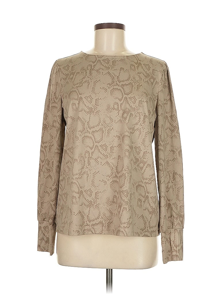 Click to view more detailed imagery on our partner's website Pre-owned G By Giuliana Rancic Long Sleeve T-shirt In Brown