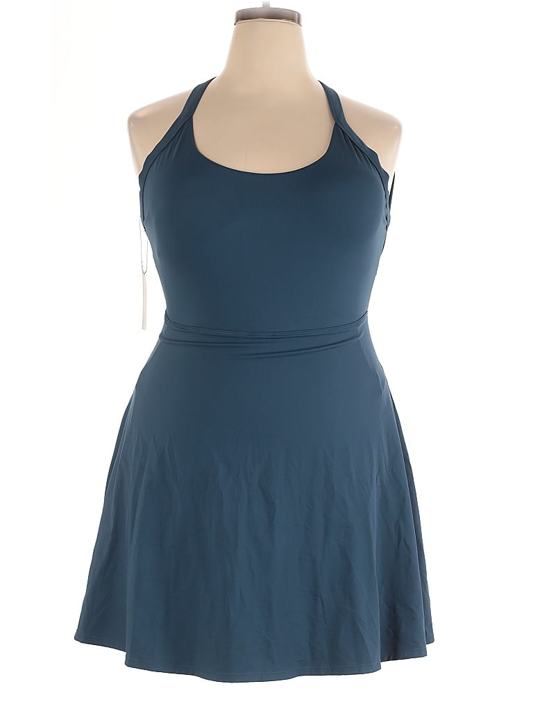 Halara Solid Teal Blue Cocktail Dress Size XL - photo 1