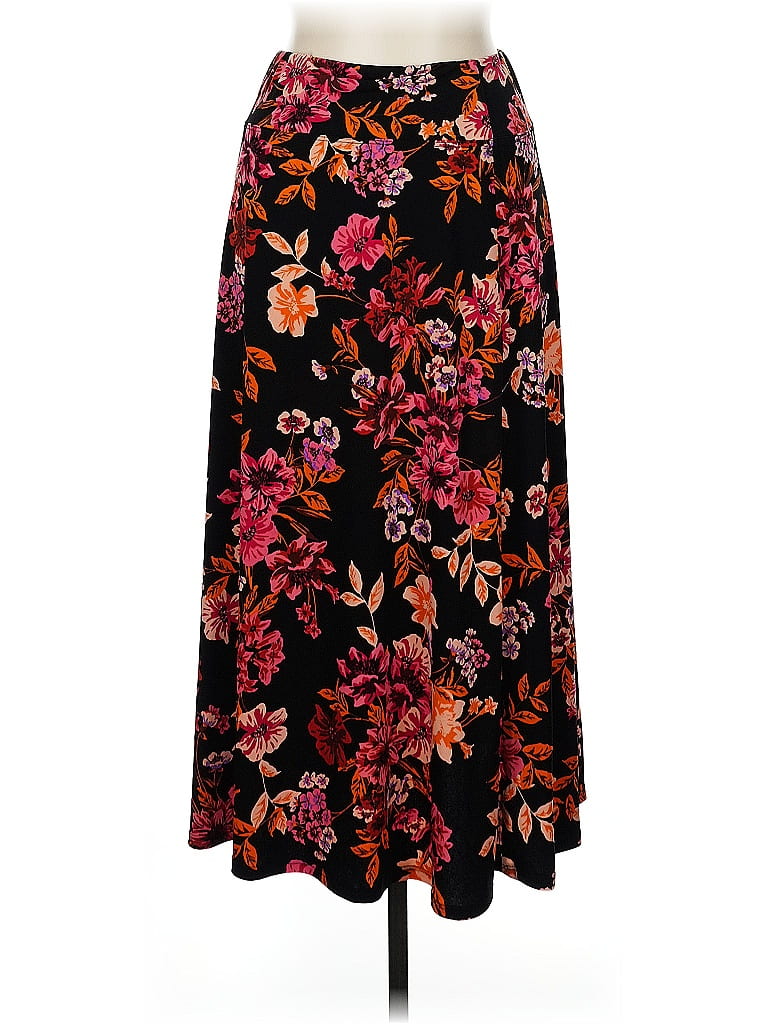 Chaus Floral Black Casual Skirt Size M - photo 1
