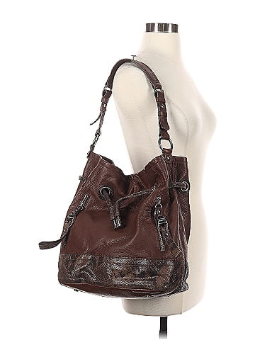 B Makowsky Leather Bucket Bag (view 2)