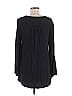 LOGO by Lori Goldstein 100% Rayon Black Long Sleeve Blouse Size 8 - photo 2