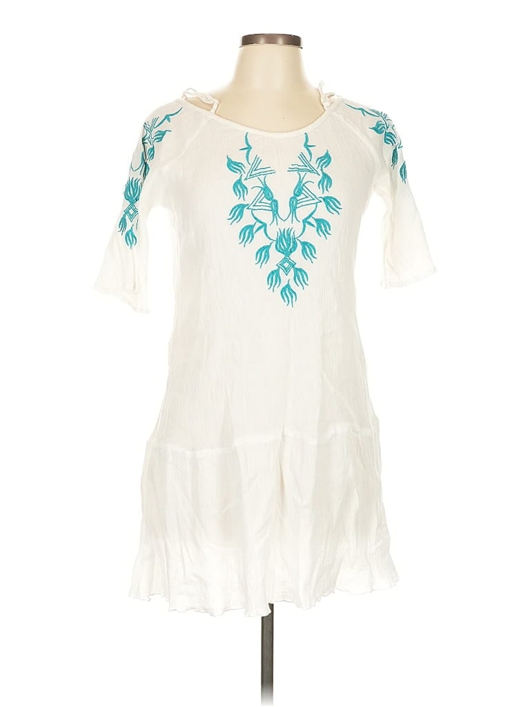 Pre-owned La Moda Casual Dress In White