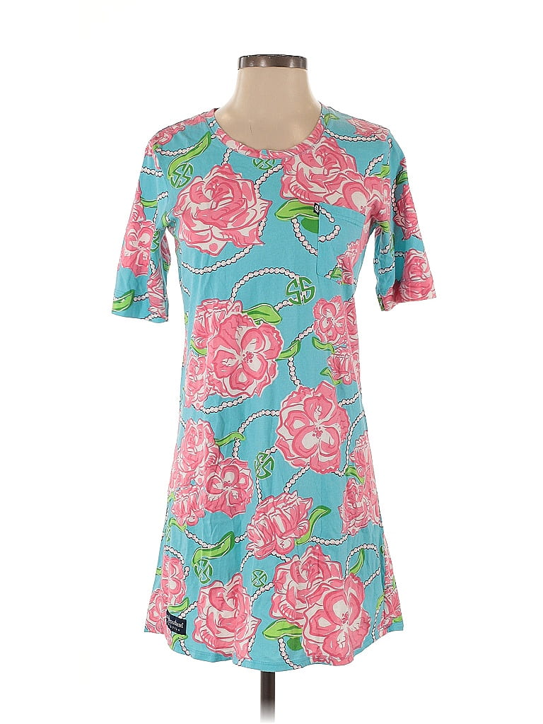 Simply Southern 100% Cotton Teal Casual Dress Size XS - photo 1