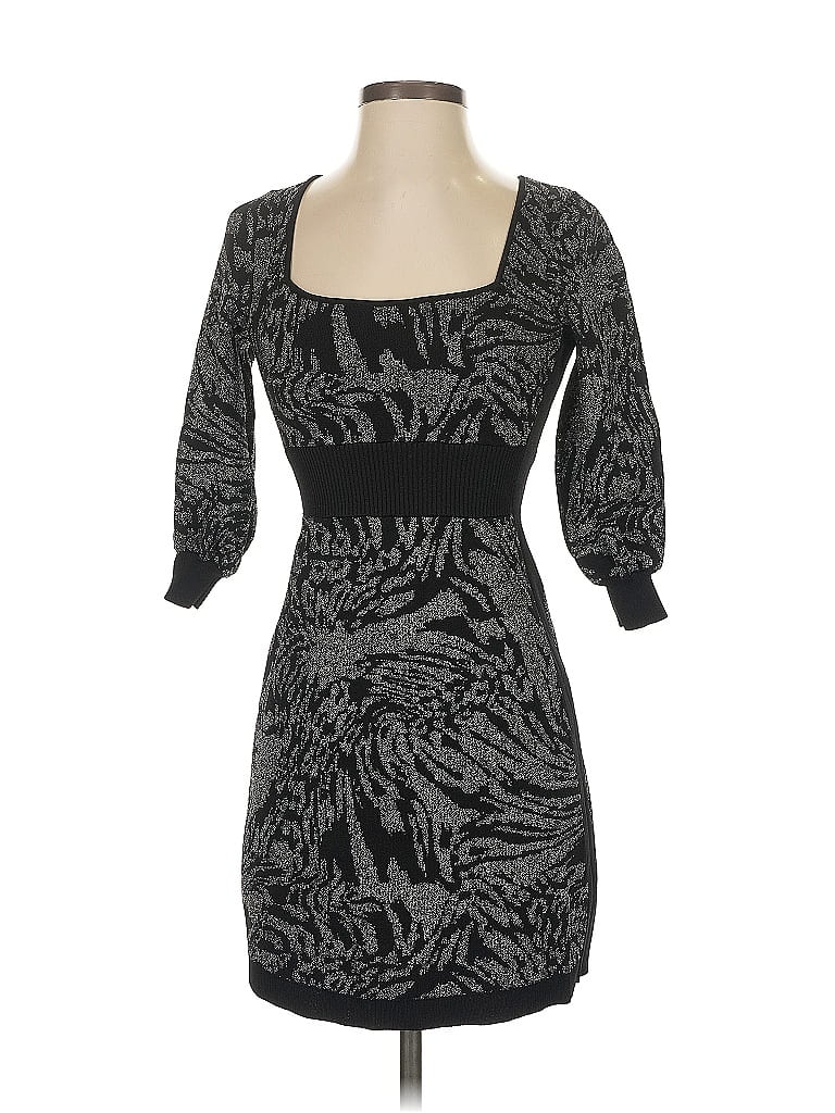 Pre-owned Nicole Miller Collection Cocktail Dress In Gray