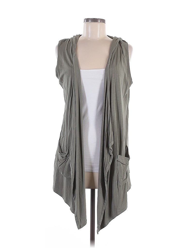 LOGO by Lori Goldstein Gray Cardigan Size M - photo 1